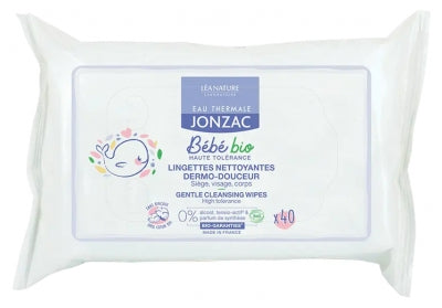 Eau De Jonzac Bébé Bio Gentle Biodegradable Cleaning Wipes 40 Wipes