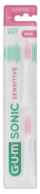 Gum Sonic Sensitive 4111 2 Ultra Soft Brush Heads