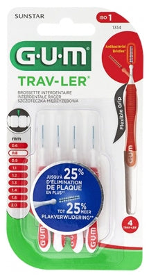 Gum Trav-Ler 4 Interdental Brushes
