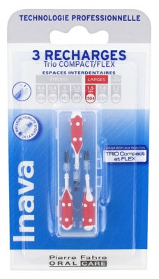 Inava Trio Brushes 3 Refills For Trio Compact/Flex