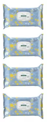 Klorane Baby 70 Gentle Cleansing Wipes 4 X 70 Wipes