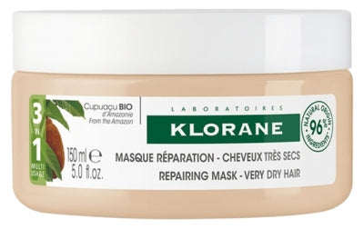 Klorane Repairing Mask - Very Dry Hair 3-In-1 With Organic Cupuaçu Butter 150Ml