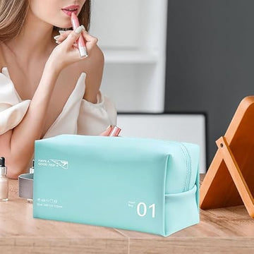 Travel Toiletry Bag β Waterproof PVC Makeup Bag with Zipper & Handle | Portable Clear Wash Bag for Women | Shower Organizer