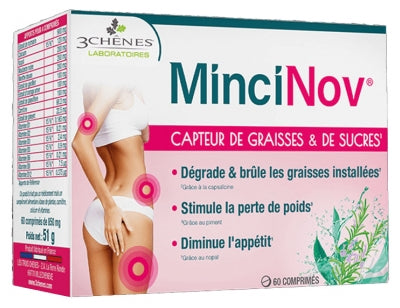 Les 3 Chênes Mincinov Fat & Sugar Sensor 60 Tablets