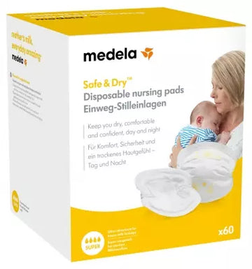 Medela Safe & Dry Breast Pads Of Single Use Only 60 Pads