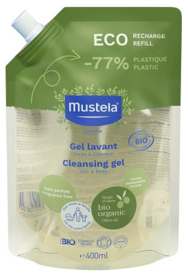 Mustela Organic Cleansing Gel Eco-Refill 400Ml