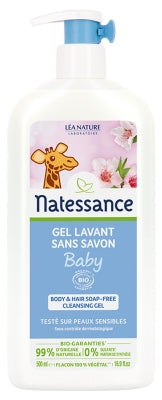 Natessance Baby Body & Hair Soap-Free Cleansing Gel Organic 500Ml