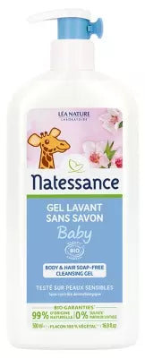 Natessance Baby Body & Hair Soap-Free Cleansing Gel Organic 500Ml