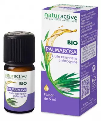 Naturactive Organic Essential Oil Palmarosa (Cymbopogon Martinii) 5Ml