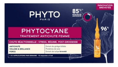 Phyto Phytocyane Anti Hair Loss Reactional Treatment Women 12 X 5Ml