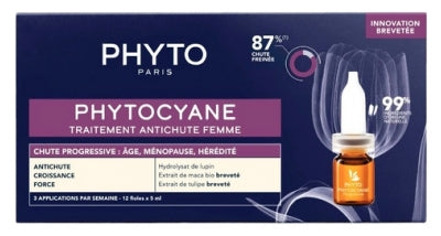 Phyto Phytocyane Anti Hair Loss Progressive Treatment Women 12 X 5Ml
