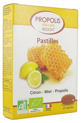Redon Lozenges Lemon Honey Propolis Organic 24 Lozenges