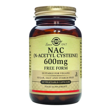 Solgar NAC (N-Acetyl Cysteine) 600mg Free Form 60 Vegetable Capsules