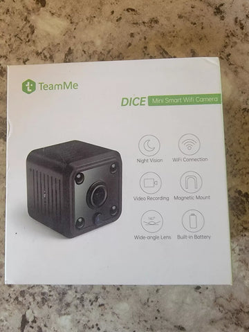 TeamMe DICE Mini Smart Wifi Securioty Camera BRAND NEW FACTORY SEALED Spy
