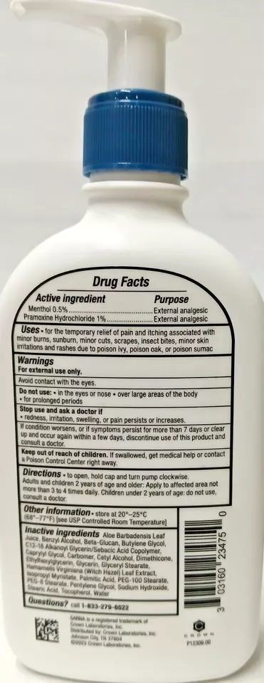 SARNA Calm and Cool Anti-Itch Body Lotion – Soothing Skincare Relief, 7.5 oz