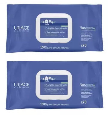 Uriage Baby 1St Cleansing Wipes 2 X 70 Wipes