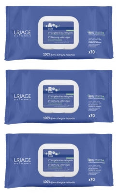 Uriage Baby 1St Cleansing Water Wipes 3 X 70 Wipes