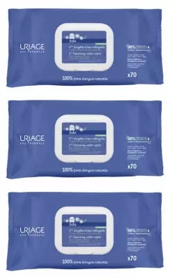 Uriage Baby 1St Cleansing Water Wipes 3 X 70 Wipes