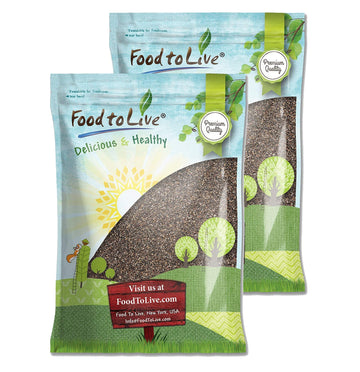 Black Chia Seeds, Non-Gmo, Kosher, Sproutable, Raw, Vegan - By Food To Live