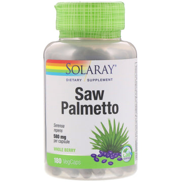 Solaray, Saw Palmetto Whole Berry, 580 Mg
