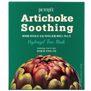 Petitfee, Artichoke Soothing, Hydrogel Beauty Face Mask 1.12 Oz (32 G) Each