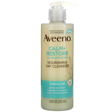 Aveeno, Calm + Restore, Nourishing Oat Cleanser, Fragrance Free