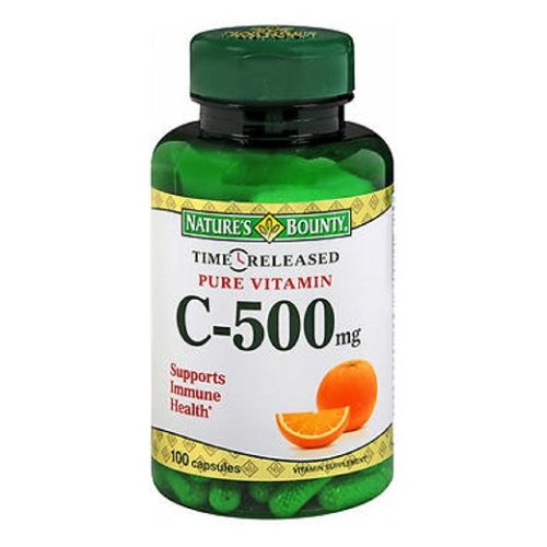 Nature's Bounty Vitamin C Capsules Time Released 100 caps By