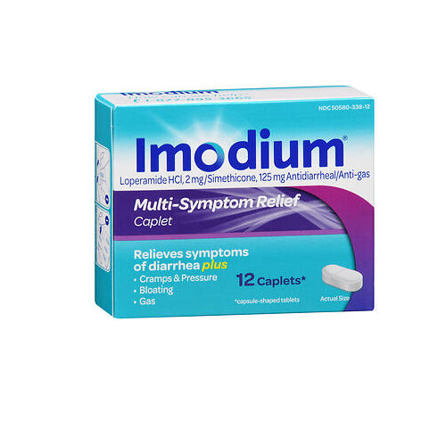 Imodium Multi-Symptom Relief Antidiarrheal/Anti-Gas 12 tabs