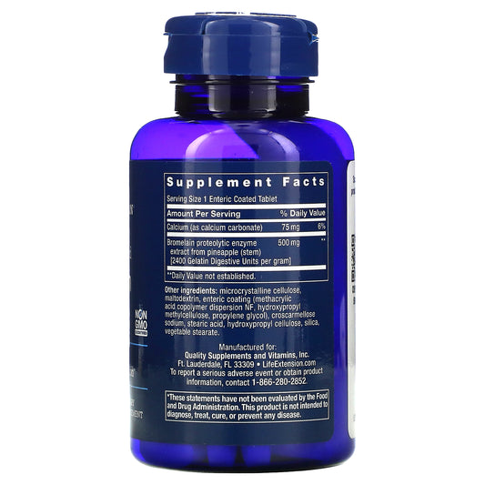 Life Extension, Specially-Coated Bromelain, 500 Mg Enteric Coated Tablets