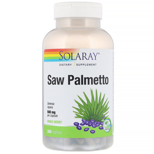 Solaray, Saw Palmetto Whole Berry, 580 Mg