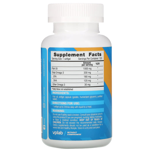 Vplab, Fish Oil, 1,000 mg, Softgels