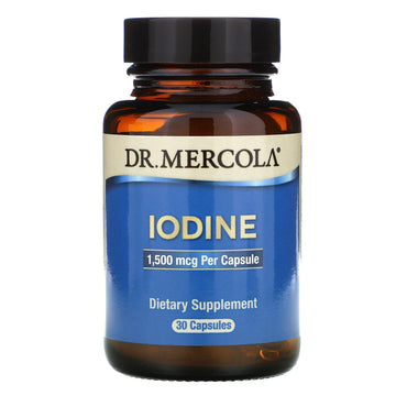 Dr. Mercola, Iodine, 1500 Mg Helps Support Bone And Brain Health, Helps Support Energy Optimal Levels, Non Gmo, Soy Free, Gluten Free