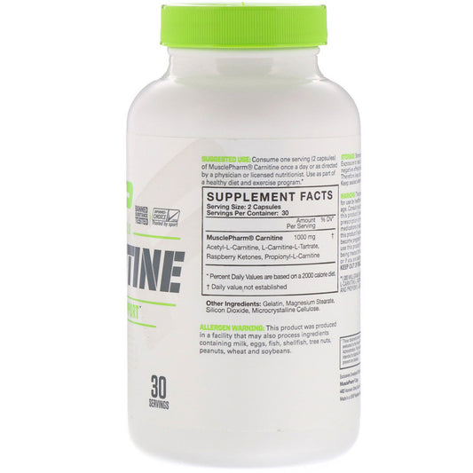 Musclepharm, Carnitine, Fat Loss Support