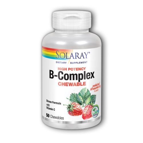 B-Complex Strawberry Kiwi 50 Chews By Solaray
