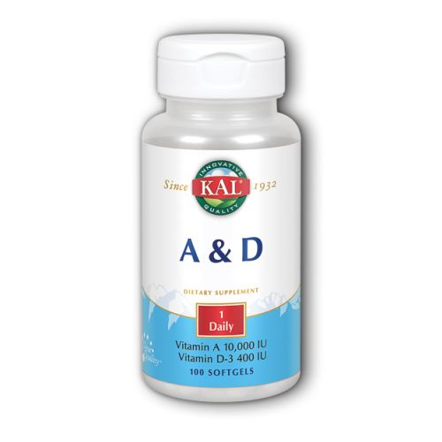 A & D 100 Softgels By Kal
