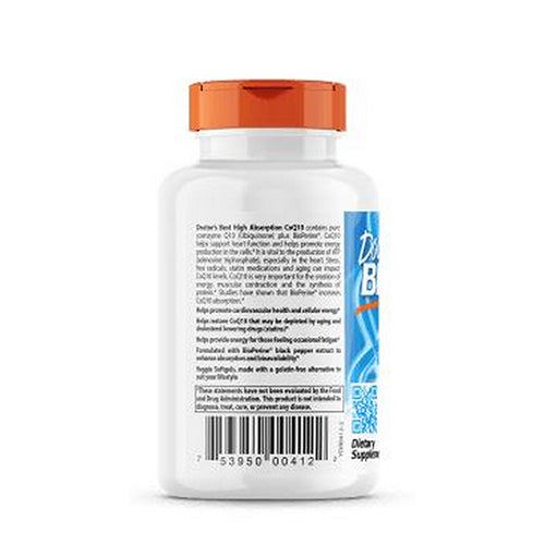 High Absorption Coq10 With Bioperine 60 Softgels By Doctors Best
