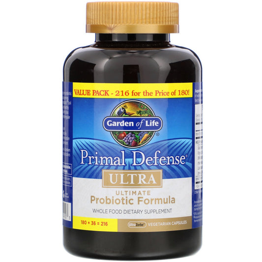 Garden Of Life, Primal Defense, Ultra, Ultimate Probiotic Formula Ultrazorbe Vegetarian Capsules