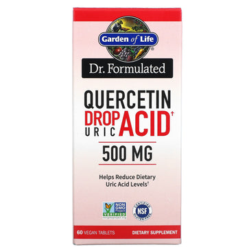 Garden Of Life, Dr. Formulated, Quercetin Drop Uric Acid, 500 Mg, 60 Vegan Tablets