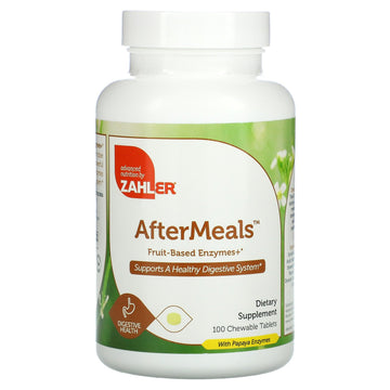 Zahler, Aftermeals, Fruit-Based Enzymes Chewable Tablets