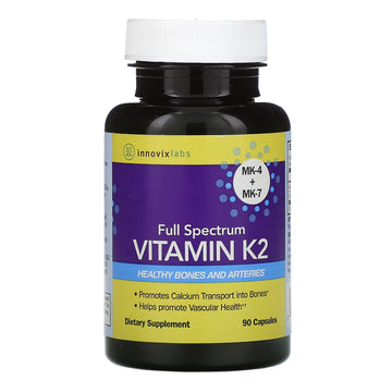 Innovixlabs Full Spectrum Vitamin K2-90 Capsules With 600 Mcg Of Trans Form Mk7 And Mk4 - Supports General Health And Bone Strength - Soy And Gluten Free K2 Vitamin Supplement