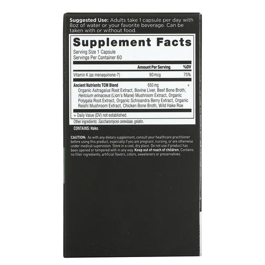 Dr. Axe / Ancient Nutrition, Ancient Nutrients, Vitamin K2