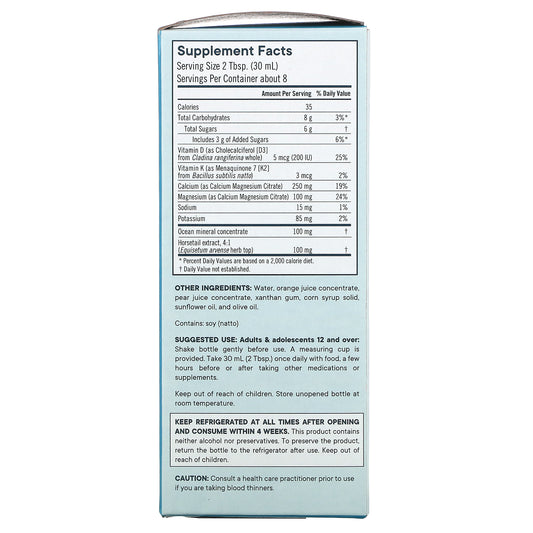 Flora, Bone Health+ With Calcium, Magnesium, And Vitamins D & K, Liquid