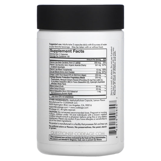 Codeage, Eyes Vitamin, Macular Health Complex, Capsules