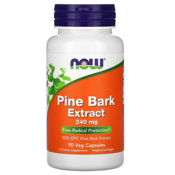 Now Foods Supplements, Pine Bark Extract 240 Mg, 90% Opc Pine Bark Extract, (From The Inner Bark Of Chinese Red Pine), 90 Veg Capsules