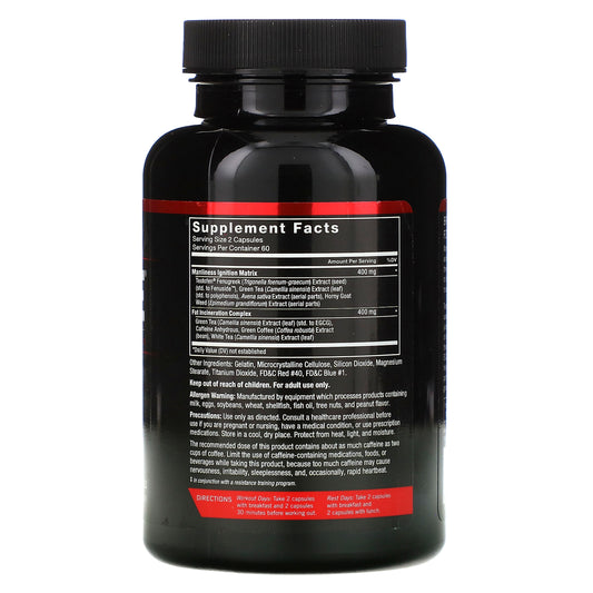 Force Factor, Test X180 Ignite, Free Testosterone Booster & Fat Burner, Capsules