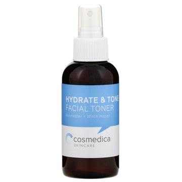 Cosmedica Skincare, Hydrate & Tone Facial Toner, Rosewater + Witch Hazel (120 ml)
