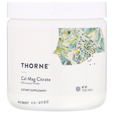 Thorne Research, Cal-Mag Citrate, Effervescent Powder (214 G)