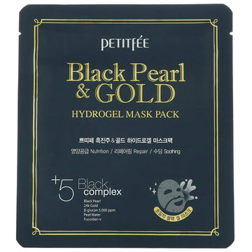 Petitfee, Black Pearl & Gold Hydrogel Beauty Mask Pack, 32 G Each