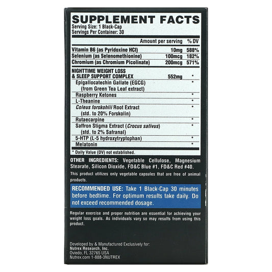 Nutrex Research, Lipo-6 Black Nighttime, Ultra Concentrate