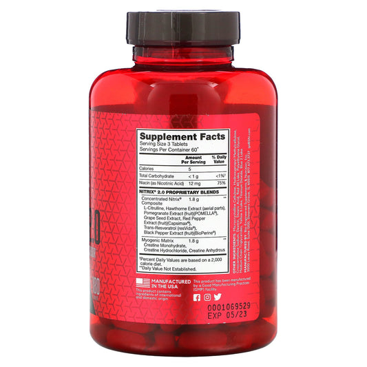 Bsn, Nitrix 2.0, Concentrated Nitric Oxide Precursor, Tablets